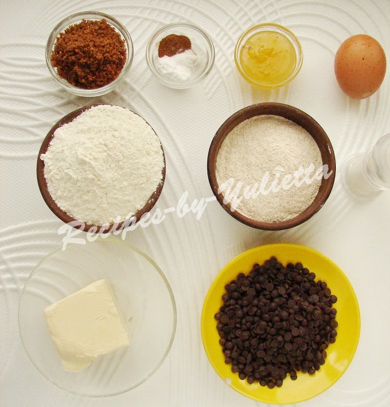 ingredients for chocolate drop cookies